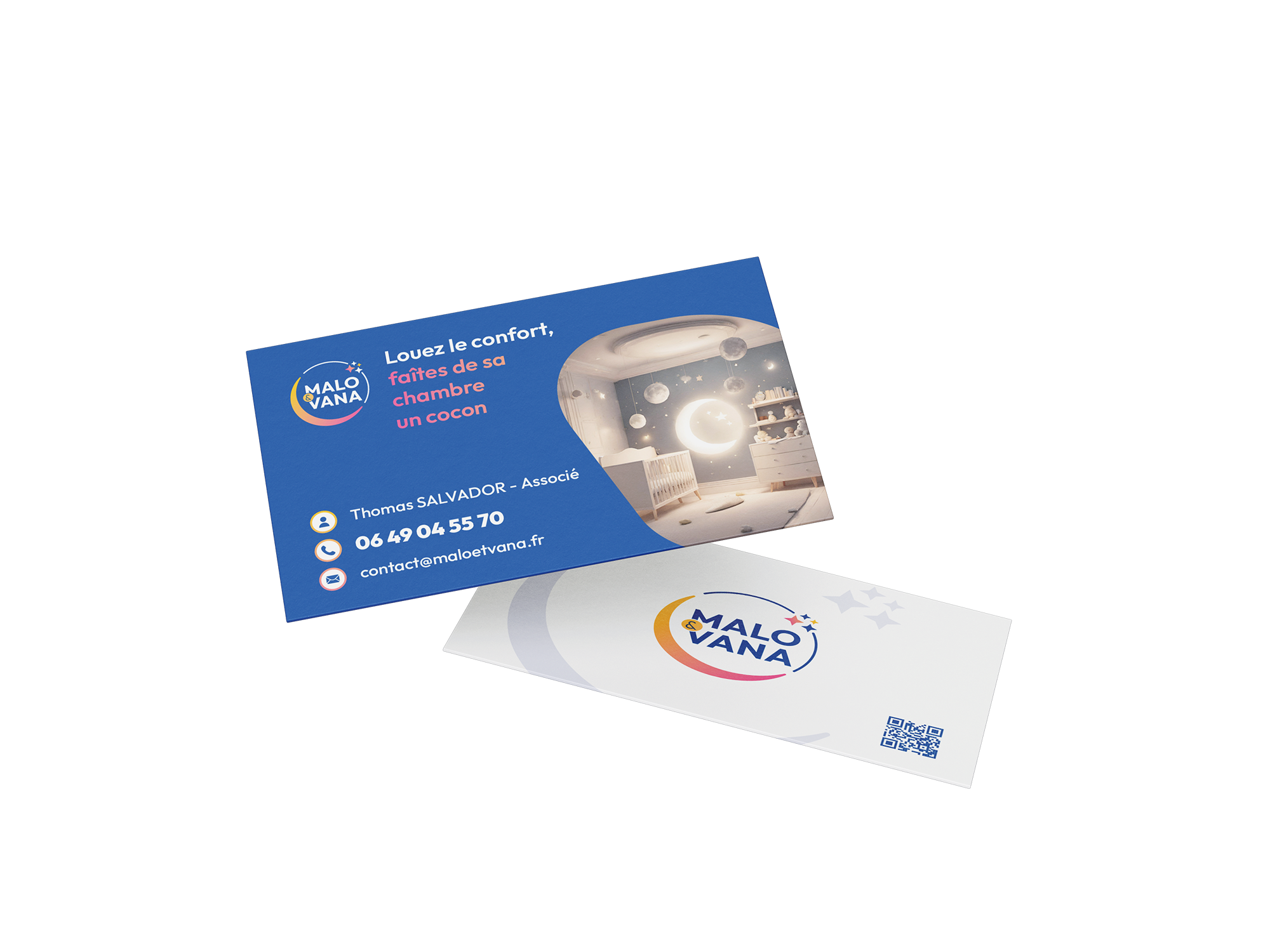 Cartes de visite Malo et Vana - Premier plan